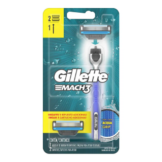 GILLETTE MACH3 APARELHO AQUA GRIP