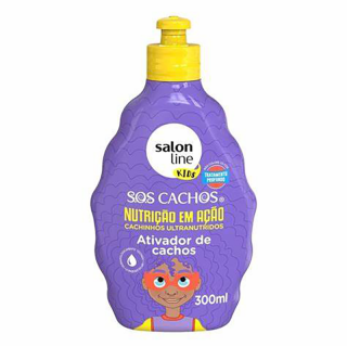 CR ATIVADOR CACHOS SALON LINE SOS KIDS 300ML NUTRICAO EM ACAO