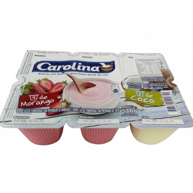 IOG CAROLINA VERYGURT BDJA 510G MORANGO COCO