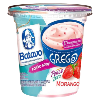 IOG BATAVO GREGO PENSE ZERO 500G MORANGO