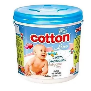 LENCOS UMEDECIDOS COTTON BALDE 400UND AZUL