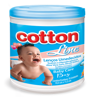LENCOS UMEDECIDOS COTTON POTE 70UND AZUL