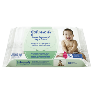 TOALHINHAS JOHNSONS BABY 48UND TOQUE FRESQUINHO