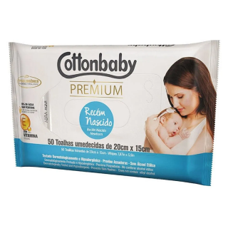 TOALHINHAS COTTONBABY 50UND RESCEN NASCIDO