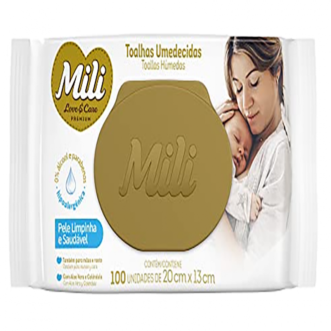TOALHINHAS MILI LOVE E CARE 100UND