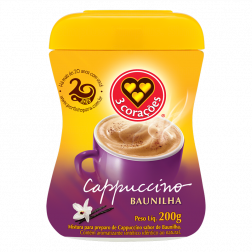 CAPPUCCINO 3 CORACOES 200G BAUNILHA