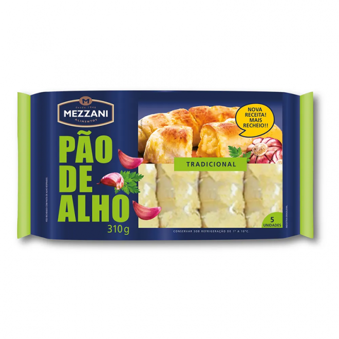 PAO DE ALHO MEZZANI 310G TRADICIONAL