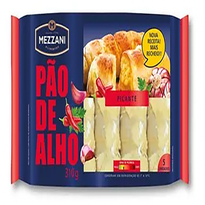 PAO DE ALHO MEZZANI 310G PICANTE