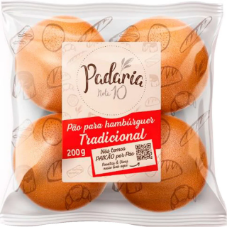 PADARIA NOTA 10 - PAO HAMBURGUER 200G TRADICIONAL