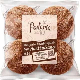 PADARIA NOTA 10 - PAO HAMBURGUER 256G AUSTRALIANO