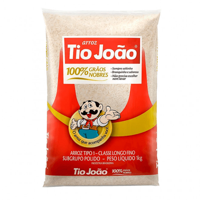 ARROZ TIO JOAO BRANCO 1KG