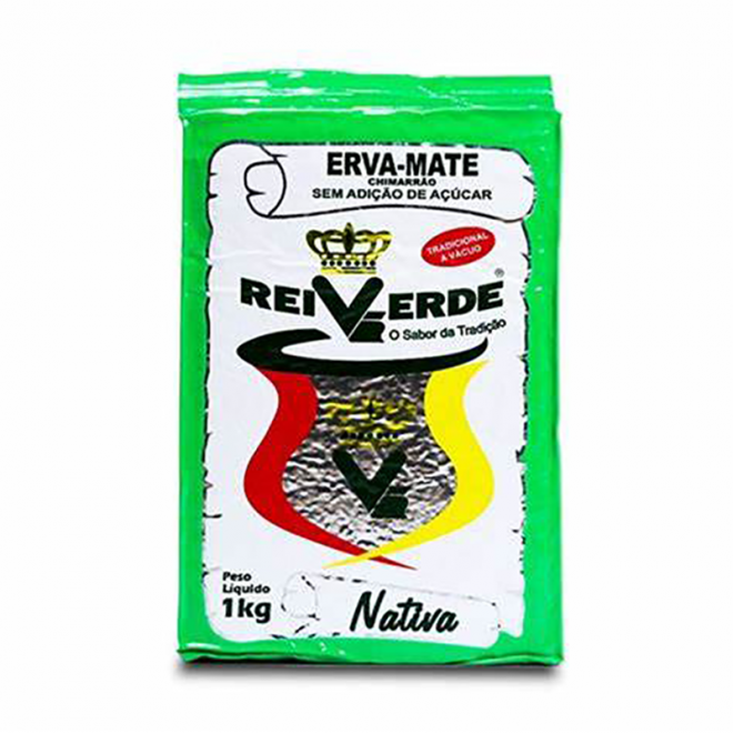 ERVA MATE REI VERDE VACUO 1KG ZERO ACUCAR