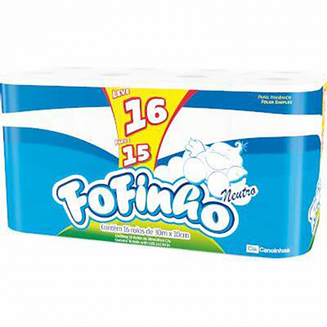 PAPEL HIG FOFINHO 60MTS LV16PG15 NEUTRO