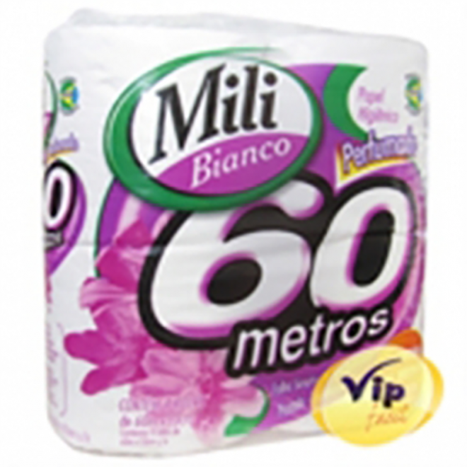 PAPEL HIG MILI BIANCO 60MTS C/4 PERFUMADO