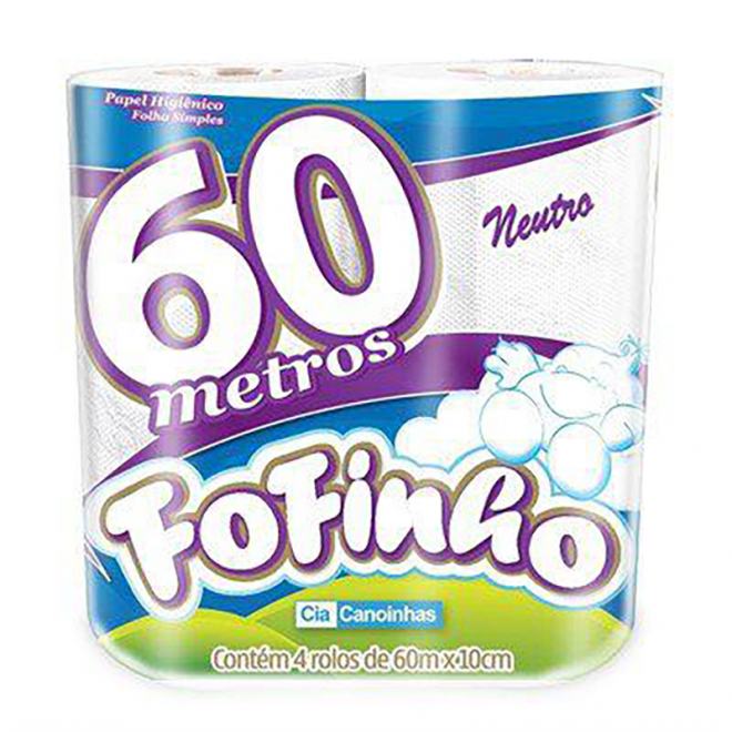 PAPEL HIG FOFINHO 60MTS C/4UND NEUTRO