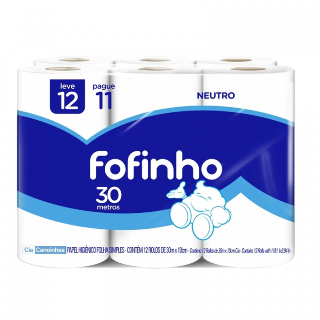 PAPEL HIG FOFINHO 60MTS LV12PG11 NEUTRO