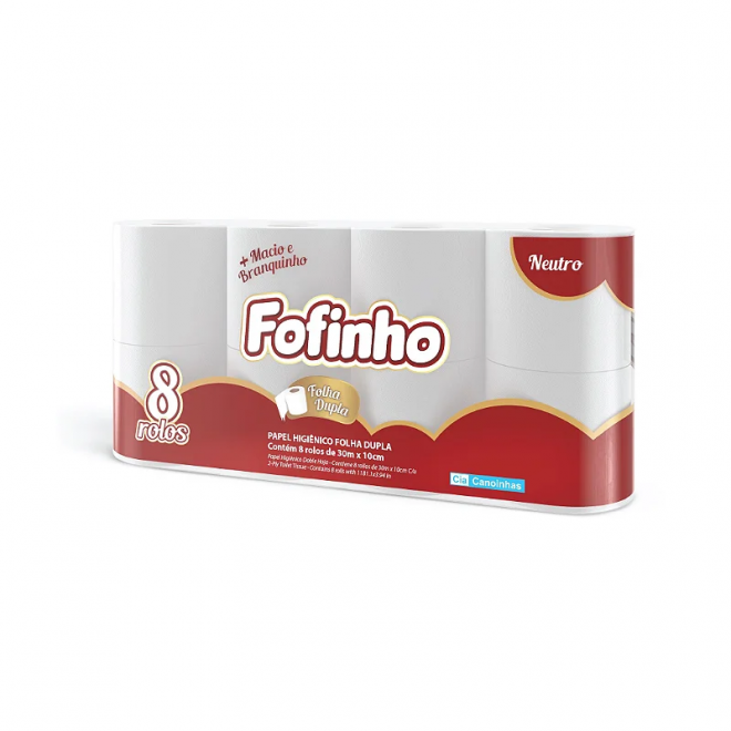 PAPEL HIG FOFINHO FOLHA DUPLA 8UND NEUTRO