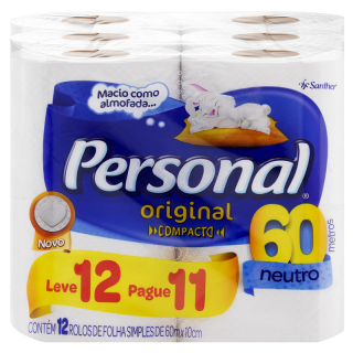 PAPEL HIG PERSONAL 60MTS LV12PG11 NEUTRO