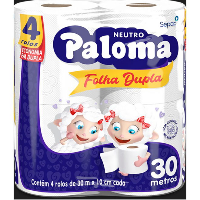 PAPEL HIG PALOMA FD 30MTS C/4UN NEUTRO