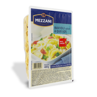 MASSA MEZZANI RAVIOLI 400G 4QUEIJOS
