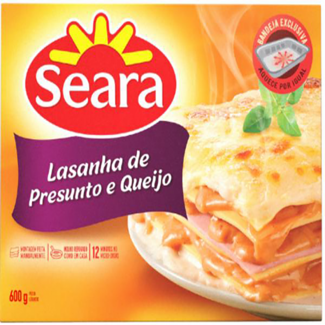 SEARA - LASANHA 600G PRESUNTO QUEIJO