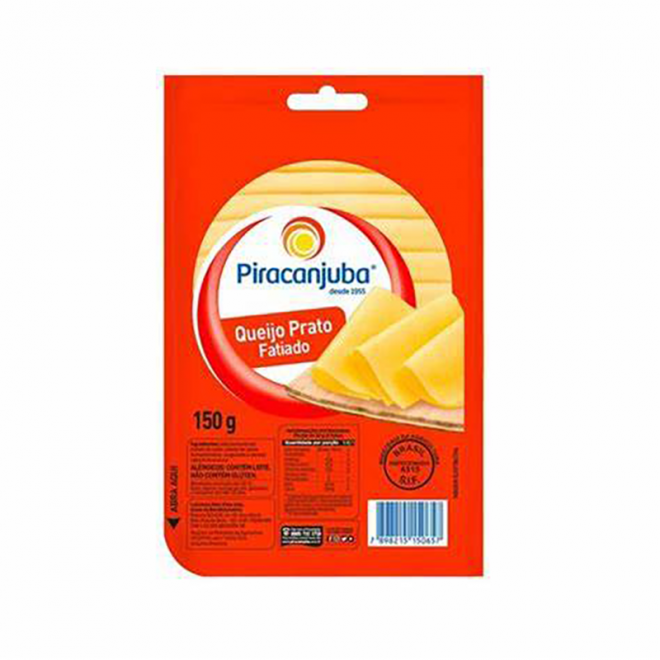 QUEIJO PIRACANJUBA PRATO FATIADO 150G