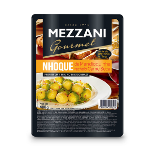 MASSA MEZZANI NHOQUE RECHEADO 400G CARNE SECA