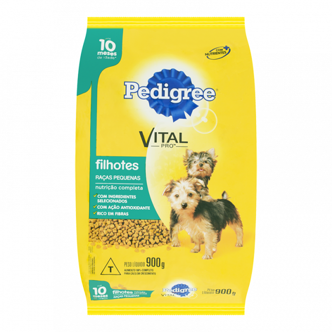 RACAO PEDIGREE 900G FILHOTES RACAS PEQUENAS