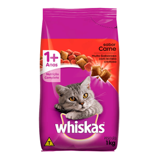 RACAO WHISKAS 1KG CARNE