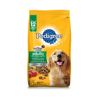 RACAO PEDIGREE ADULTO 1KG CARNE VEGETAIS
