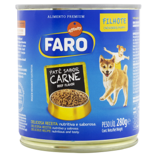 RACAO FARO CAO LATA 280G CARNE FILHOTES
