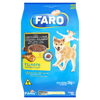 RACAO FARO 2KG FILHOTES CARNE