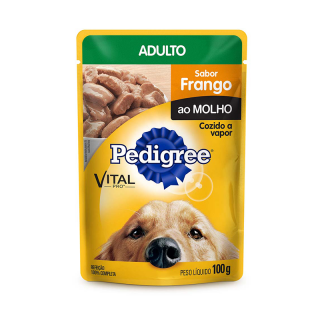 RACAO PEDIGREE SACHE 100G ADULTO FRANGO MOLHO