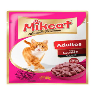 RACAO MIKCAT SACHE 85G AD CARNE
