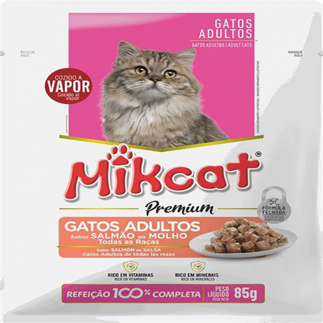RACAO MIKCAT SACHE 85G AD SALMAO