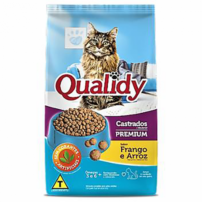RACAO QUALIDY CAT 1KG CASTRADOS FRANGO