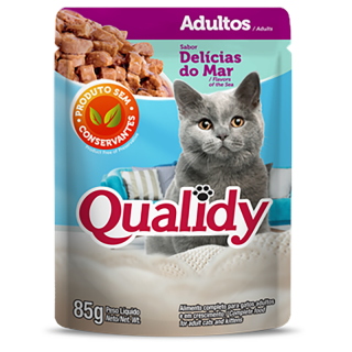 RACAO QUALIDY CAT SACHE 85G AD DELICIAS MAR