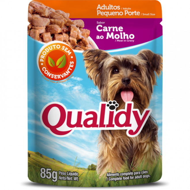 RACAO QUALIDY DOG SACHE 85G PP CARNE