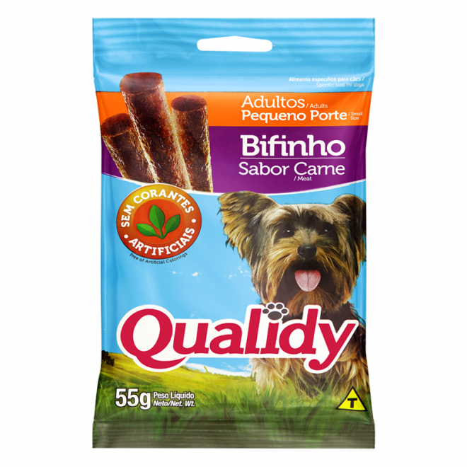 RACAO QUALIDY BIFINHO 55G PP CARNE