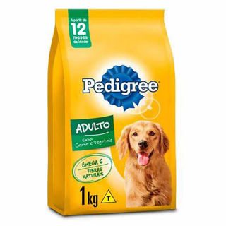 RACAO PEDIGREE DRY ADULTO 900G CARNE E VEGETAIS