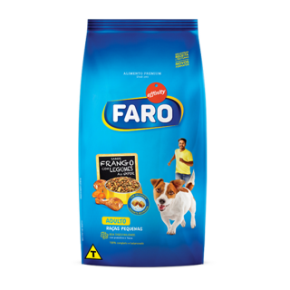 RACAO FARO 1KG ADULTO RACAS PEQ FRANGO LEGUMES