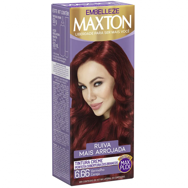 TINTURA MAXTON KIT PRATICO VERMELHOS 6.66