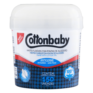 HASTES FLEXIVEIS COTTONBABY POTE LV150PG100UND