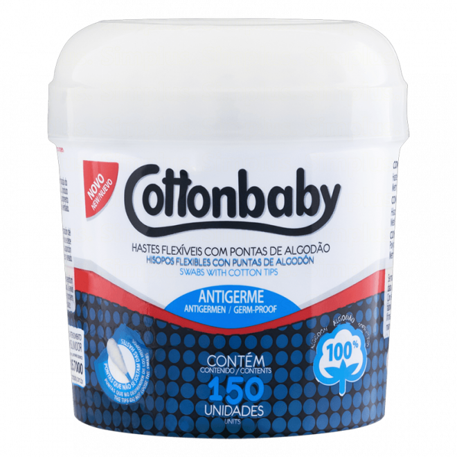 HASTES FLEXIVEIS COTTONBABY POTE LV150PG100UND