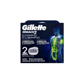 GILLETTE MACH3 REFIL 2UNID CORPO