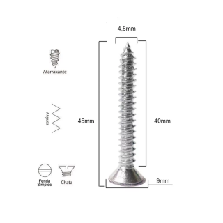 CONSUMO - PARAFUSO FENDA ATARRACHANTE 4.2 X 32