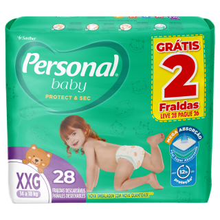 FRALDA PERSONAL BABY MEGA PROMO XXG - VC28PG26UN