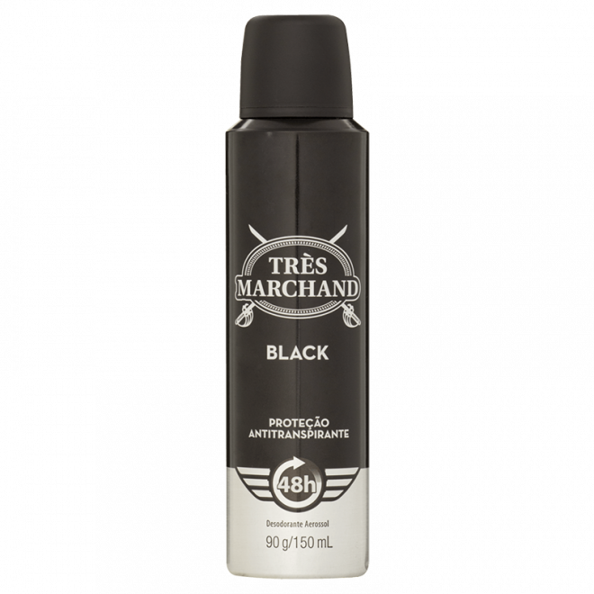 DESOD TRES MARCHAND AERO 150ML BLACK