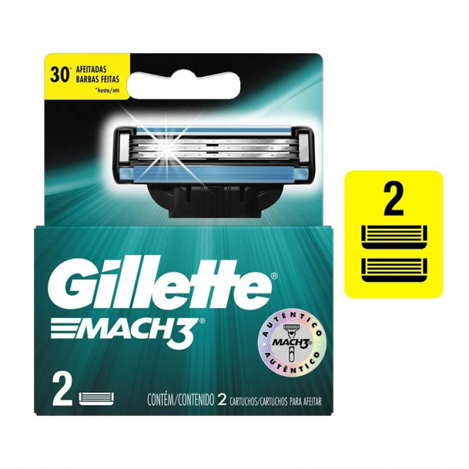 GILLETTE MACH3 REFIL 2UNID REGULAR