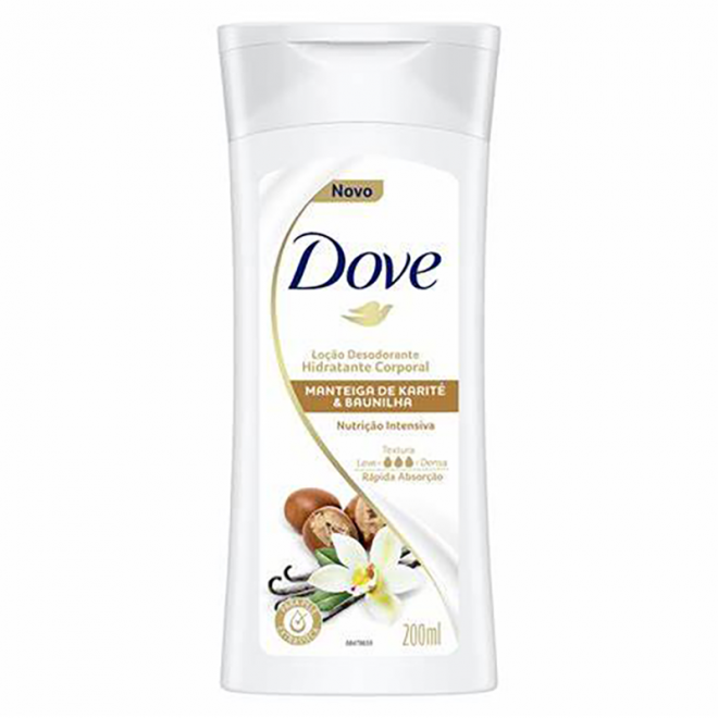 LOCAO HID DOVE 200ML MANTEIGA KARITE